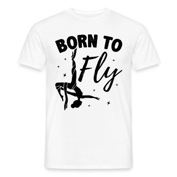 Born To Fly Graphic Acrobatics Acrobat Gymnastics - Männer T-Shirt - Weiß - Vorne - AI Model Male 178 dark (178cm)