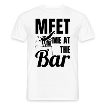 Meet Me At The Bar Gymnast Gymnastics Acrobatics S - Männer T-Shirt - Weiß - Vorne - AI Model Male 178 dark (178cm)