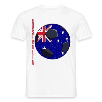 Football australien Football Drapeau australien - T-shirt homme - blanc - Devant - AI Model Male 178 dark (178cm)