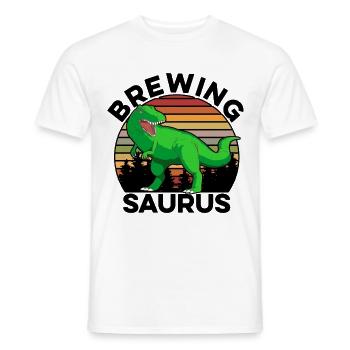 Saurus Graphic Homebrewing Winemaking Brewery Craf - Männer T-Shirt - Weiß - Vorne - AI Model Male 178 dark (178cm)