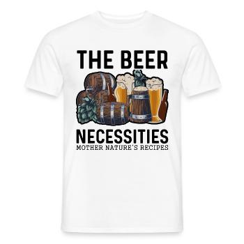 The Beer Necessities Mother Natures Recipes Homebr - Männer T-Shirt - Weiß - Vorne - AI Model Male 178 dark (178cm)