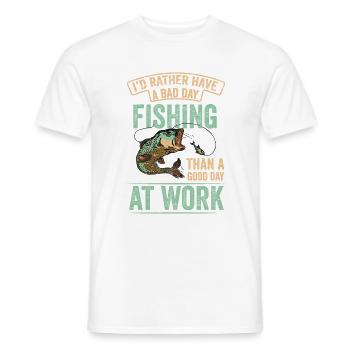 Ich Würde Lieber Angelrute Fisher Fish Fisherman - Männer T-Shirt - Weiß - Vorne - AI Model Male 178 dark (178cm)