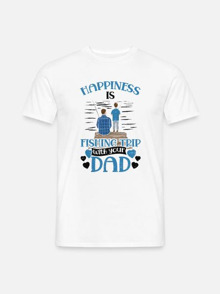 Glück Ist Angelausflug Fisher Fish Fisherman - Männer T-Shirt - Weiß