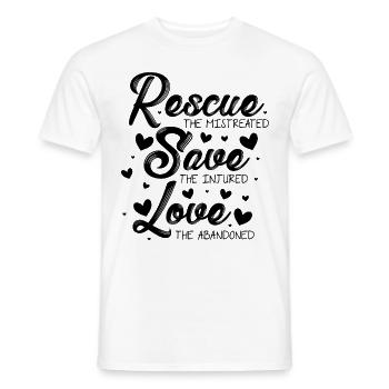 Rescue The Mistreated Save The Injured Animal Keep - Männer T-Shirt - Weiß - Vorne - AI Model Male 178 dark (178cm)