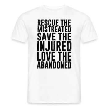 Rescue The Mistreated Save The Injured Animal Keep - Männer T-Shirt - Weiß - Vorne - AI Model Male 178 dark (178cm)