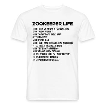 Life Of A Zoo Keeper Animal Lover Zoologist Animal - Männer T-Shirt - Weiß - Vorne - AI Model Male 178 dark (178cm)