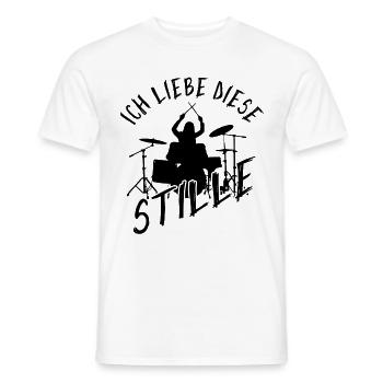 Drummer Ich Liebe Diese Stille Schlagzeug Set - Männer T-Shirt - Weiß - Vorne - AI Model Male 178 dark (178cm)