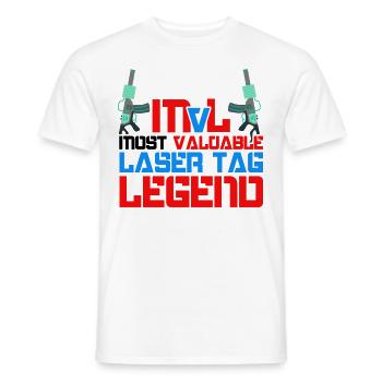 Most Valuable Lasertag Legend Lasergame Lasertag P - Männer T-Shirt - Weiß - Vorne - AI Model Male 178 dark (178cm)