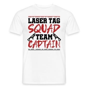 Lasertag Squad Team Captain Lasergame Lasertag Pla - Männer T-Shirt - Weiß - Vorne - AI Model Male 178 dark (178cm)