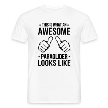 This Is What An Awesome Paraglider Looks Like Para - Männer T-Shirt - Weiß - Vorne - AI Model Male 178 dark (178cm)