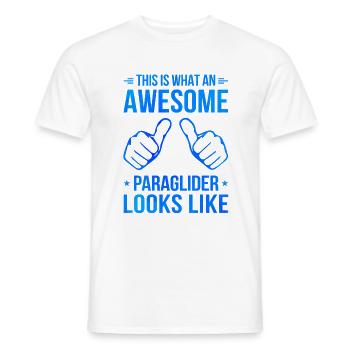 This Is What An Awesome Paraglider Looks Like Para - Männer T-Shirt - Weiß - Vorne - AI Model Male 178 dark (178cm)