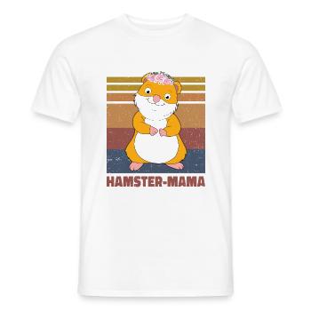 Hamster Mama Animal Lover Pet Owner Rodents Hamste - Männer T-Shirt - Weiß - Vorne - AI Model Male 178 dark (178cm)