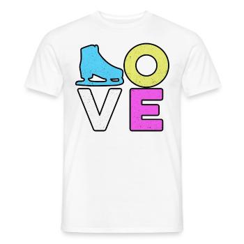 Love Graphic Ice Skating Figure Skater Ice Skater - Männer T-Shirt - Weiß - Vorne - AI Model Male 178 dark (178cm)