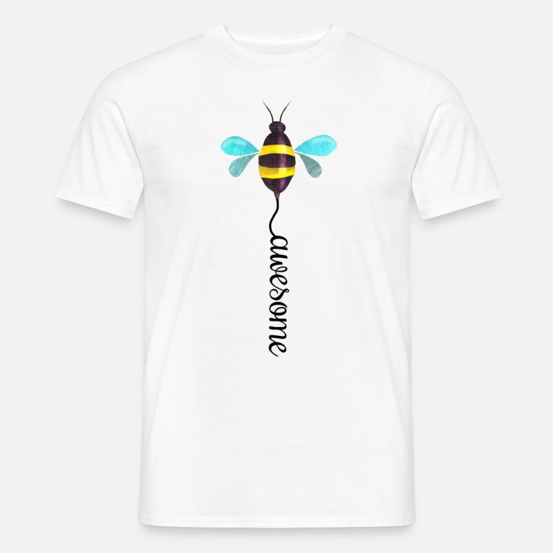 Bee Awesome - Männer T-Shirt - Weiß