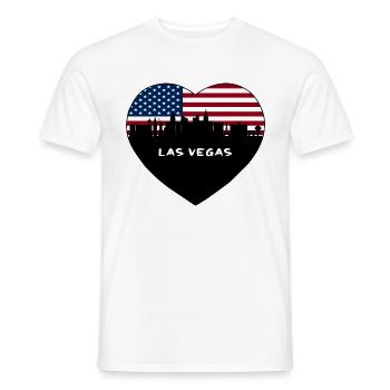 Las Vegas Nevada USA Flagge Skyline Reise Souvenir - Männer T-Shirt - Weiß - Vorne - AI Model Male 178 dark (178cm)