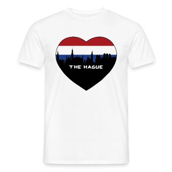 La Haye Drapeau des Pays-Bas Skyline Souvenir de voyage - T-shirt homme - blanc - Devant - AI Model Male 178 dark (178cm)