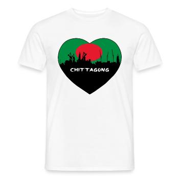 Chittagong Bangladesch Flagge Skyline Reise Souvenir - Männer T-Shirt - Weiß - Vorne - AI Model Male 178 dark (178cm)
