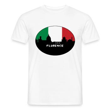 Florenz Italien Flagge Skyline Reise Souvenir - Männer T-Shirt - Weiß - Vorne - AI Model Male 178 dark (178cm)