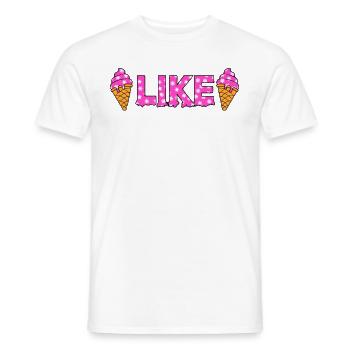 Ich mag Eis - I Like ICE Cream - Männer T-Shirt - Weiß - Vorne - AI Model Male 178 dark (178cm)