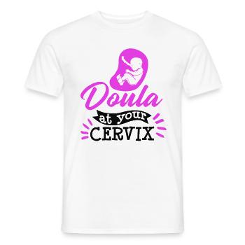 Doula Bei Ihrer Cervix Hebamme - Männer T-Shirt - Weiß - Vorne - AI Model Male 178 dark (178cm)