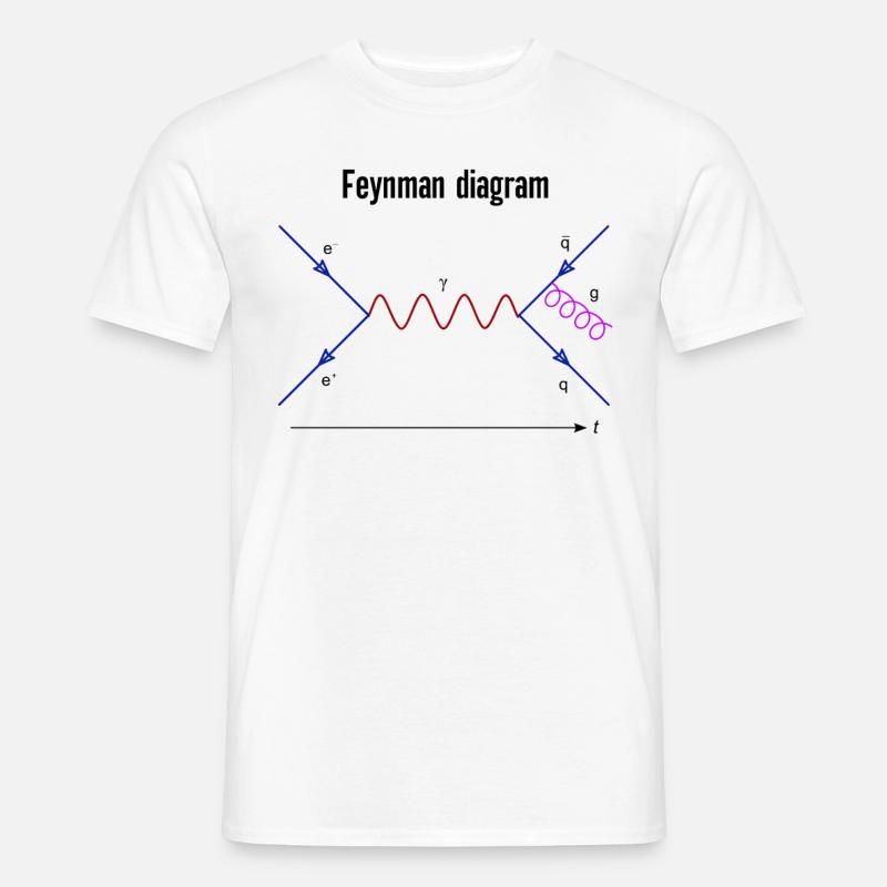 Feynman Diagram Physics Quantum Fields Physics - Men’s T-shirt - white