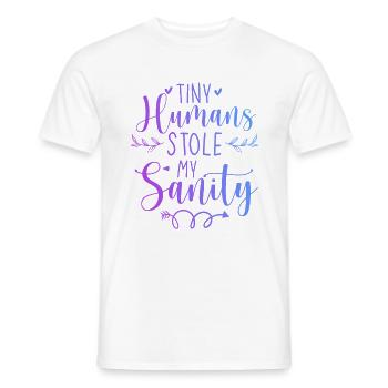 Tiny Humans Stole My Heart Daycare Provider Babysi - Männer T-Shirt - Weiß - Vorne - AI Model Male 178 dark (178cm)