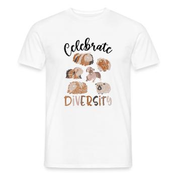 Vielfalt - Lustiges Meerschweinchen-nettes - Männer T-Shirt - Weiß - Vorne - AI Model Male 178 dark (178cm)