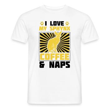 Sphynx-kaffee Und - Männer T-Shirt - Weiß - Vorne - AI Model Male 178 dark (178cm)