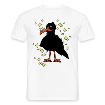 Bad luck bird birds raven crow - Men's T-Shirt - white - Front - AI Model Male 178 dark (178cm)