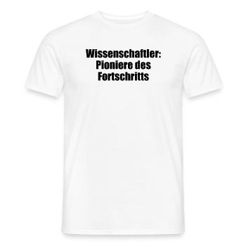 Wissenschaft - Wissenschaftler: Pioniere des - Männer T-Shirt - Weiß - Vorne - AI Model Male 178 dark (178cm)