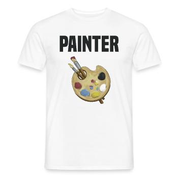 Peinture Art Peintre Artiste Art - T-shirt homme - blanc - Devant - AI Model Male 178 dark (178cm)