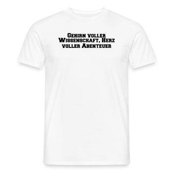 Wissenschaft - Gehirn voller Wissenschaft, Herz - Männer T-Shirt - Weiß - Vorne - AI Model Male 178 dark (178cm)