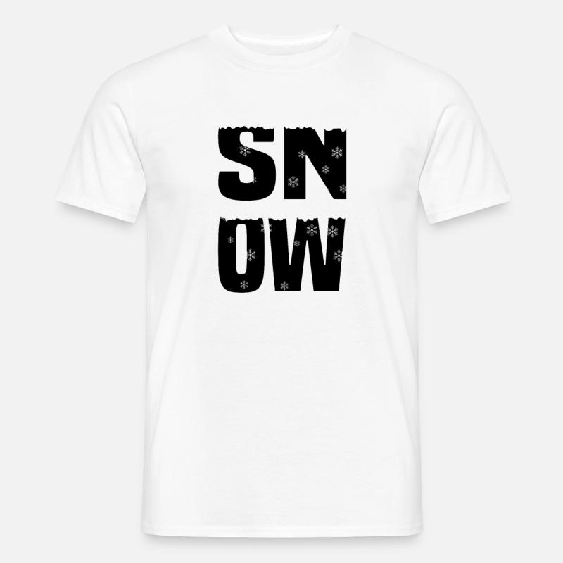 Snow Schnee - Männer T-Shirt - Weiß
