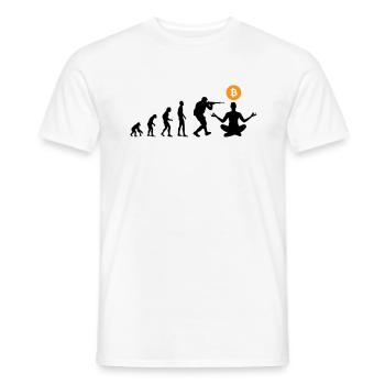 Évolution du Bitcoin - T-shirt homme - blanc - Devant - AI Model Male 178 dark (178cm)
