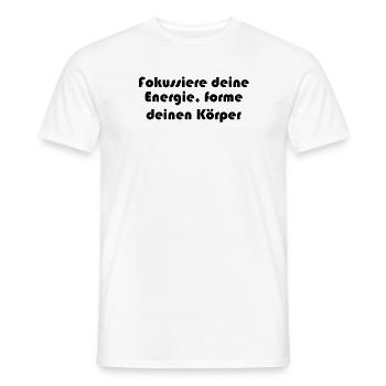 Pilates - Fokussiere deine Energie, forme deinen - Männer T-Shirt - Weiß - Vorne - AI Model Male 178 dark (178cm)