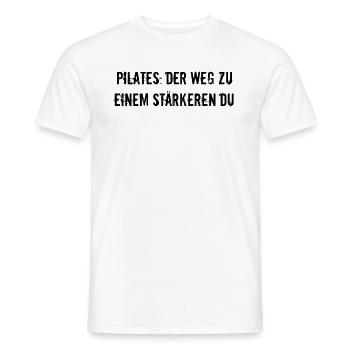 Pilates - Pilates: Der Weg zu einem stärkeren Du - Männer T-Shirt - Weiß - Vorne - AI Model Male 178 dark (178cm)