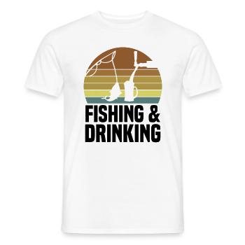 Angelhaken Fisch Lustige Stangen - Männer T-Shirt - Weiß - Vorne - AI Model Male 178 dark (178cm)