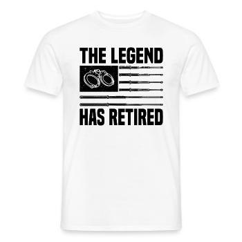 Shérif adjoint Police Law Officer Guard - T-shirt homme - blanc - Devant - AI Model Male 178 dark (178cm)