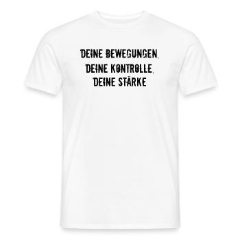 Pilates - Deine Bewegungen, deine Kontrolle, - Männer T-Shirt - Weiß - Vorne - AI Model Male 178 dark (178cm)