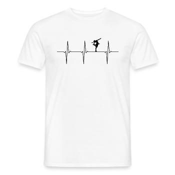 Eiskunstlauf EKG Herzschlag - Männer T-Shirt - Weiß - Vorne - AI Model Male 178 dark (178cm)