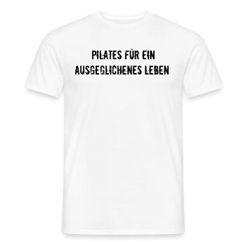 Pilates - Pilates für ein ausgeglichenes Leben - Männer T-Shirt - Weiß - Vorne - AI Model Male 178 dark (178cm)