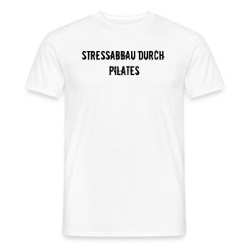 Pilates - Stressabbau durch Pilates - Männer T-Shirt - Weiß - Vorne - AI Model Male 178 dark (178cm)