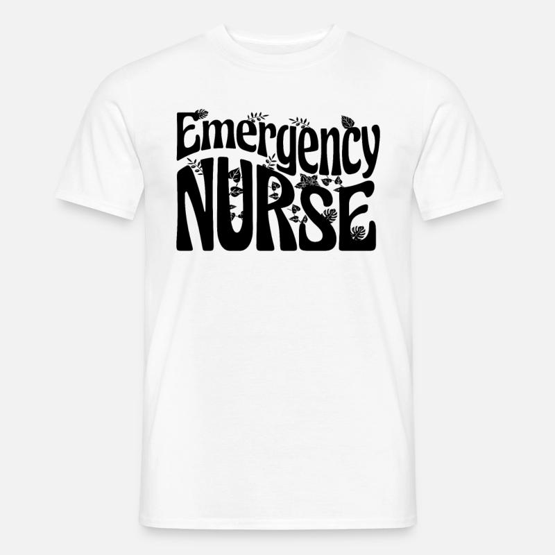 Krankenhaus Notfallkrankenschwester - Männer T-Shirt - Weiß