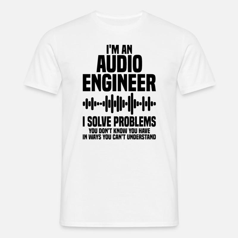Tontechniker Tontechnik Musik - Männer T-Shirt - Weiß