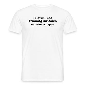 Pilates - Pilates - das Training für einen - Männer T-Shirt - Weiß - Vorne - AI Model Male 178 dark (178cm)
