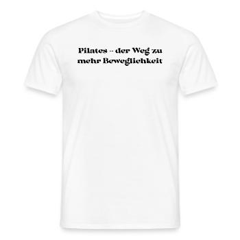 Pilates - Pilates - der Weg zu mehr Beweglichkeit - Männer T-Shirt - Weiß - Vorne - AI Model Male 178 dark (178cm)