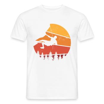 Retro Graphic Climbing Bouldering Rock Climber Mou - Men's T-Shirt - white - Front - AI Model Male 178 dark (178cm)