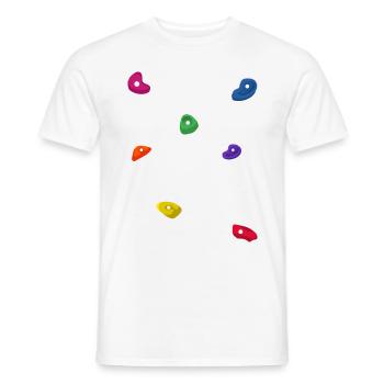 Retro Graphic Climbing Bouldering Rock Climber Mou - Men's T-Shirt - white - Front - AI Model Male 178 dark (178cm)