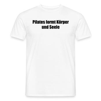 Pilates - Pilates formt Körper und Seele - Männer T-Shirt - Weiß - Vorne - AI Model Male 178 dark (178cm)