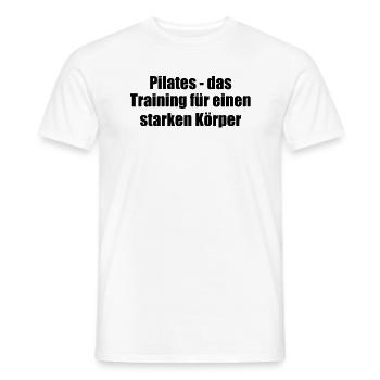 Pilates - Pilates - das Training für einen - Männer T-Shirt - Weiß - Vorne - AI Model Male 178 dark (178cm)